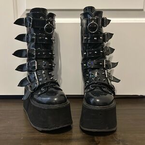 Demonia 225 DAMNED shoe boot women's size 6 Vegan leather